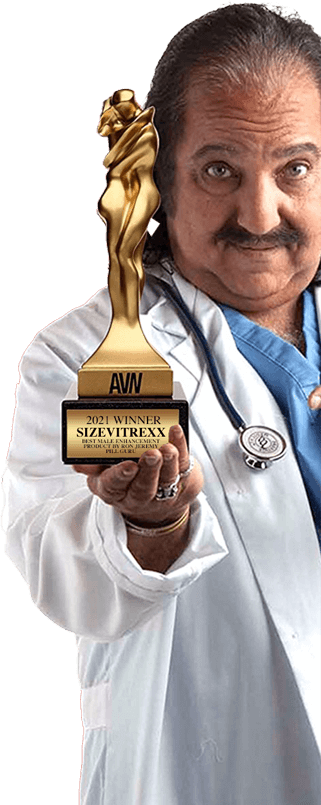 Ron Jeremy holding AVN Award